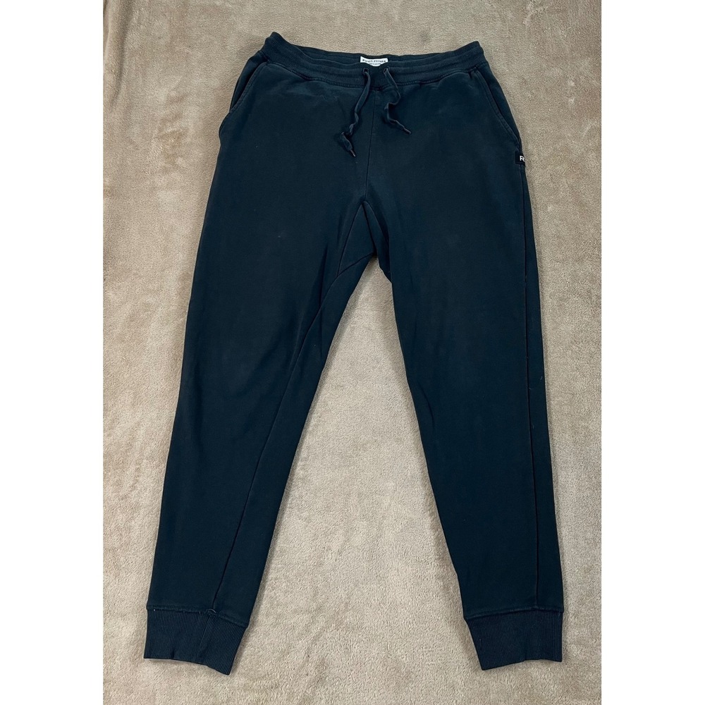 Richer Poorer Sweatpants Men's Large Black Drawstring Lounge Cotton-Blend GOOD